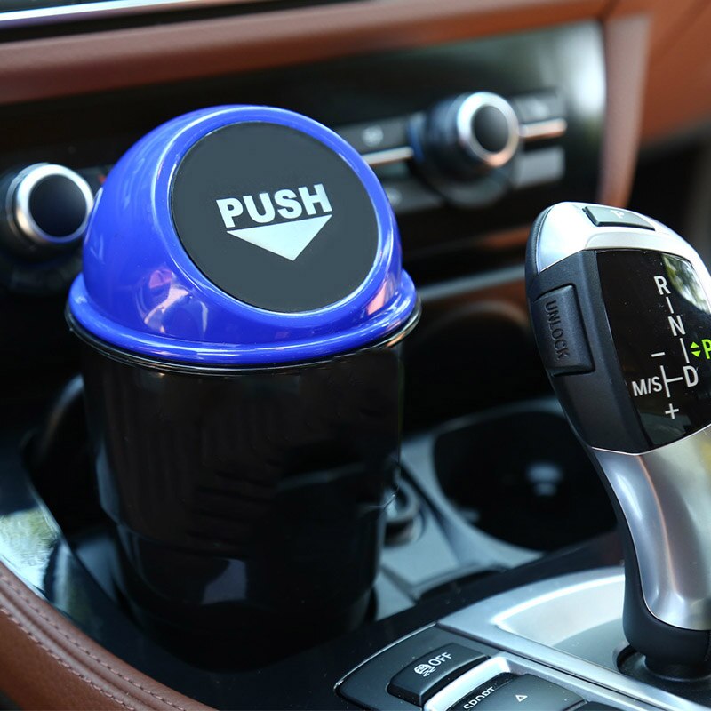 UNTIOR Plastic Car Trash Bin Rubbish Bucket Holder Mini Paper Dustbin Automobiles Garbage Storage Box Waste Bin Car Trash Can: Blue