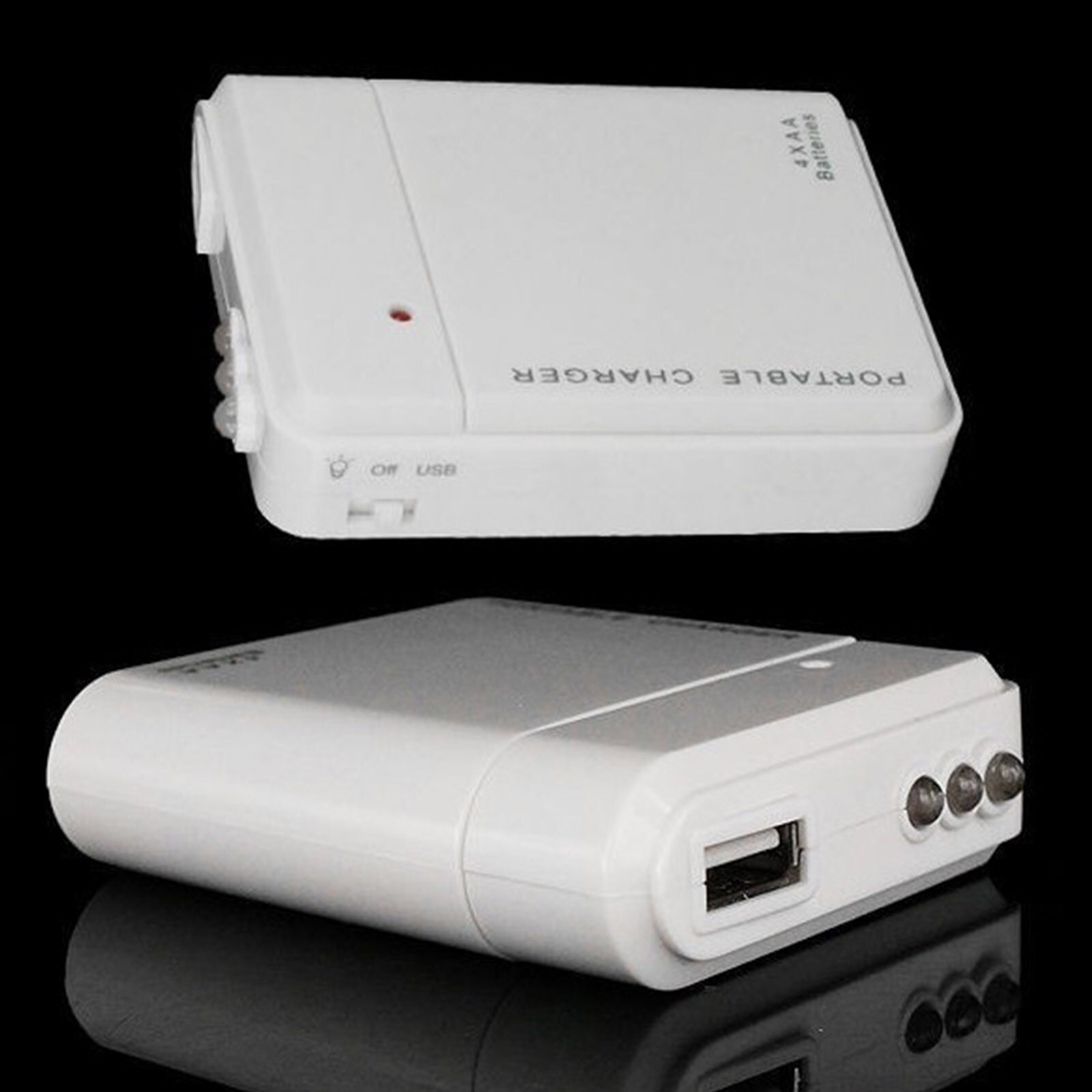 Mobiele Telefoon Oplader 4 * Aa Batterijen Power Bank Case Draagbare Led Licht Usb Batterij Oplader Power Bank Case Kit voor Smart Phones