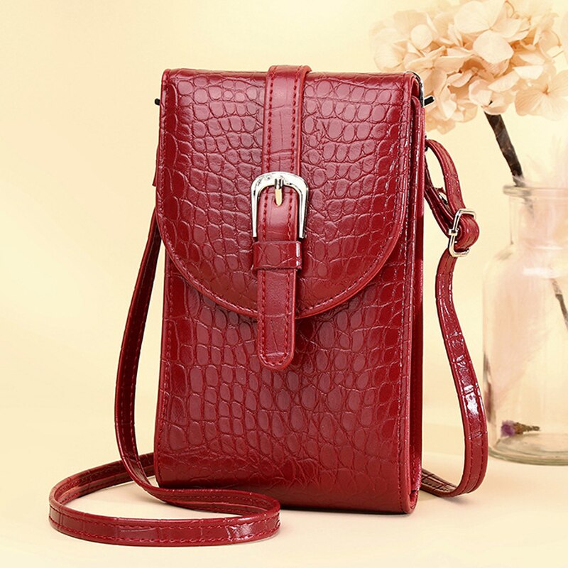 Vrouwen Schoudertas Pu Leather Crossbody Telefoon Tas Portemonnee Kaart Handtassen Messenger Draagbare Kleine Vierkante Tas Voor Meisjes Vrouwelijke
