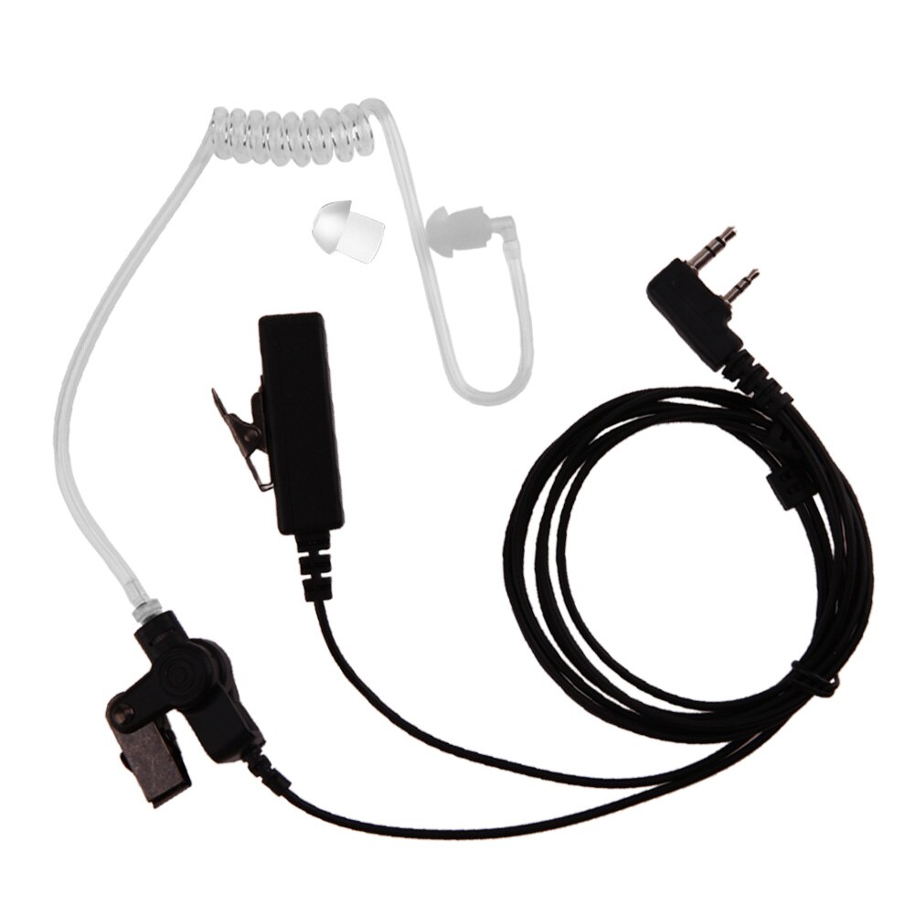 Praktisches, verdecktes 2- pin-ohrhörer-mikrofon mit akustikschlauch für baofeng kenwood uv- -5r- strahlungsgeschützte kopfhörer