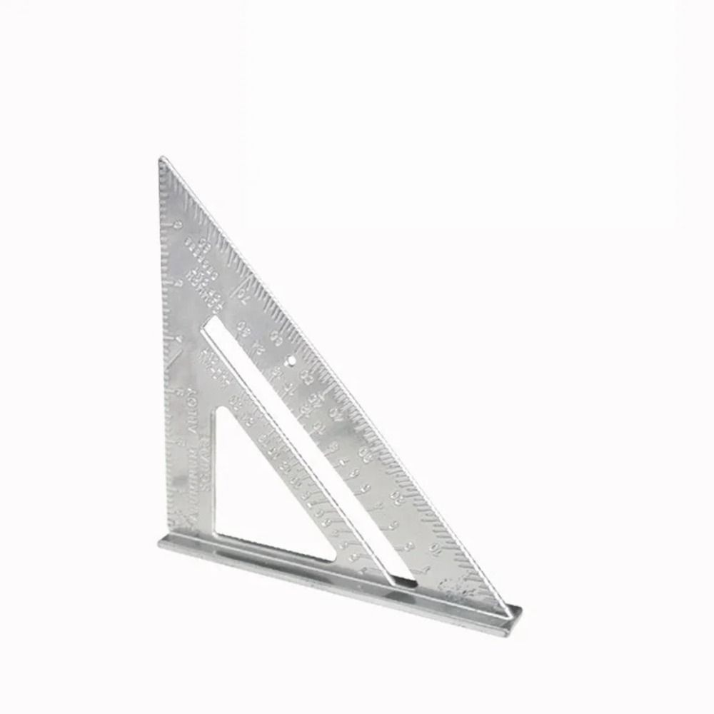 Règle triangulaire en alliage de 7 pouces, outil de mesure d'infraction, outils de charpentier, MeaccelerAngle, vitesse, calcul carré, outils de travail,: WHITE