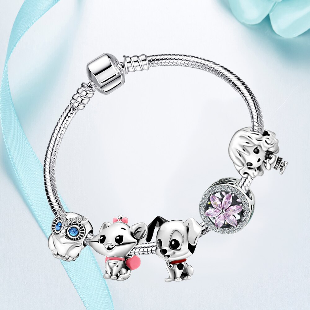 2020 nuovo Stile Animale FAI DA TE Cute Dog Pendenti E Ciondoli Branello Branelli di Fascino Del Braccialetto Delle Donne 925 Originale 925 Gioielli In Argento Sterling che fanno