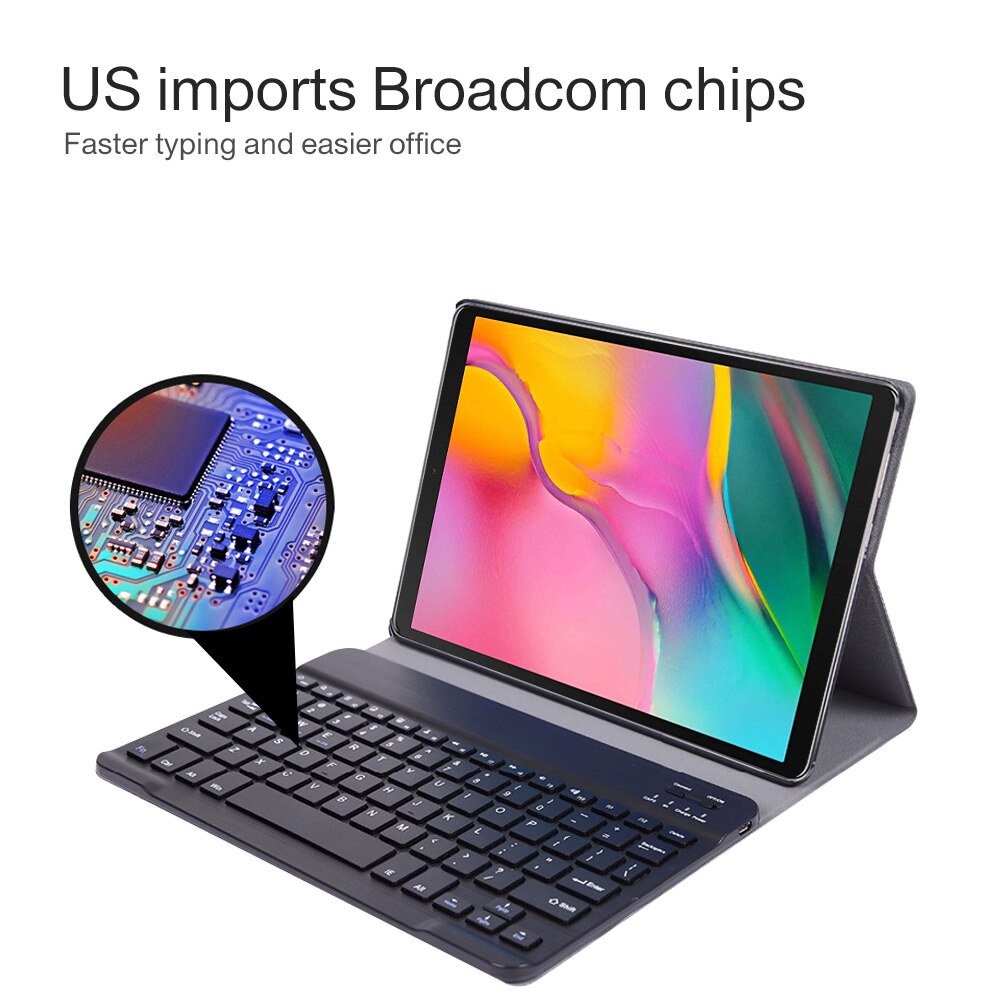 Für Galaxy Tab EINE 10,1 Tastatur Abdeckung T510 T515 T517 Schlank Leichte Shell Mit Abnehmbare Magnet Drahtlose Tastatur