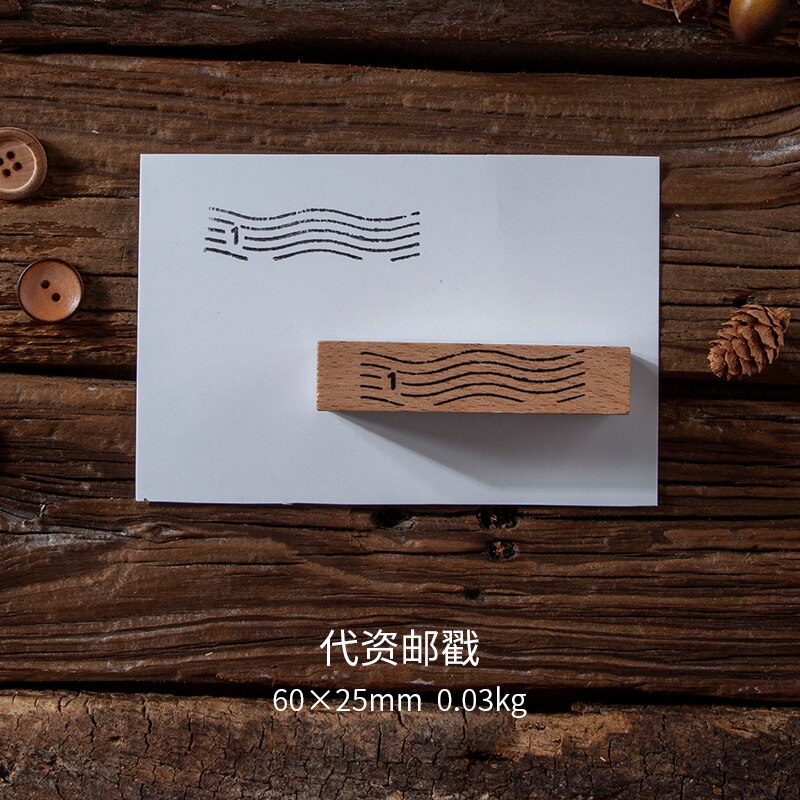 Antique Postmark Wood Seal Bullet Journal Rubber Stamps for Scrapbooking Cards Decoration Embossing Craft standard stamp