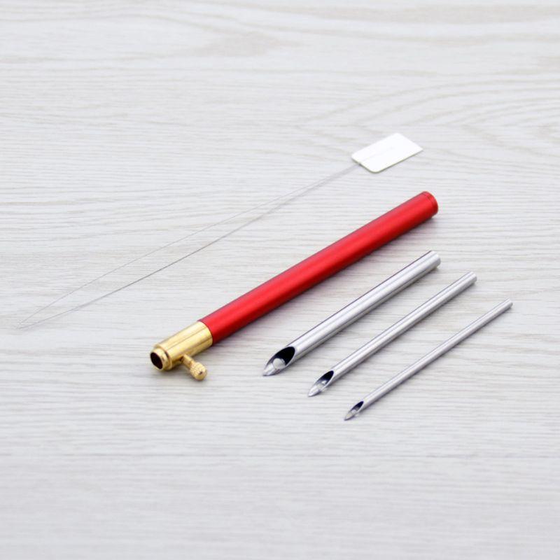 Embroidery Crochet Hook with 3 Needles Punch Threader Set Knitting Sewing Tool Accessories DIY Crafts
