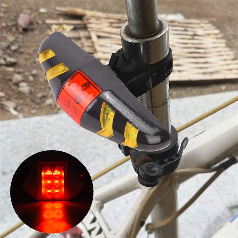 Vandtæt cykel hale førte lys cykel blinklys med retning fjernbetjening cykel bag sikkerhed advarselslys lampe