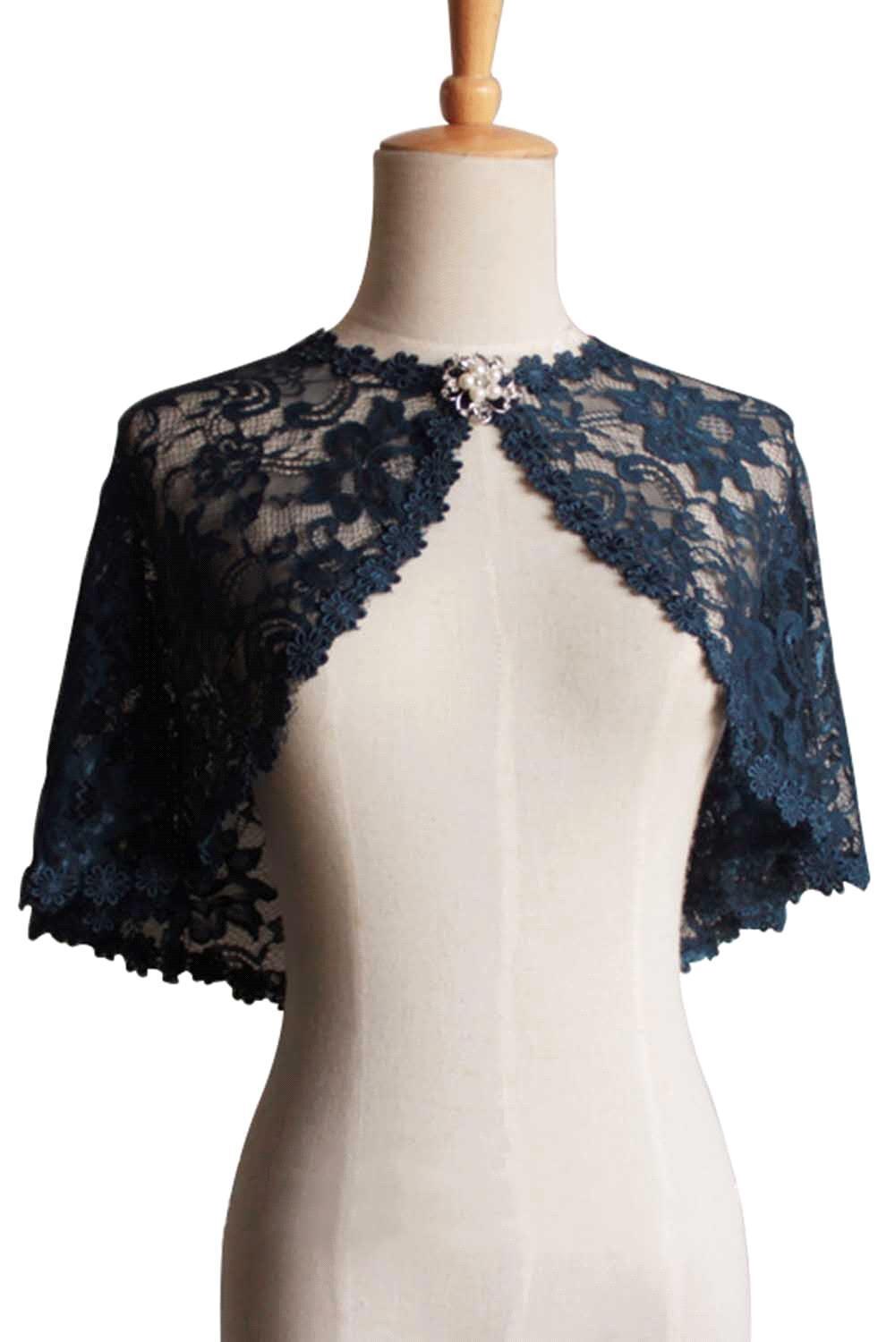 Sort blonde bryllup bolero skuldertræk brude sjal slå om jakke kvinder cape stole frakke mariage bride tilbehør: Grå