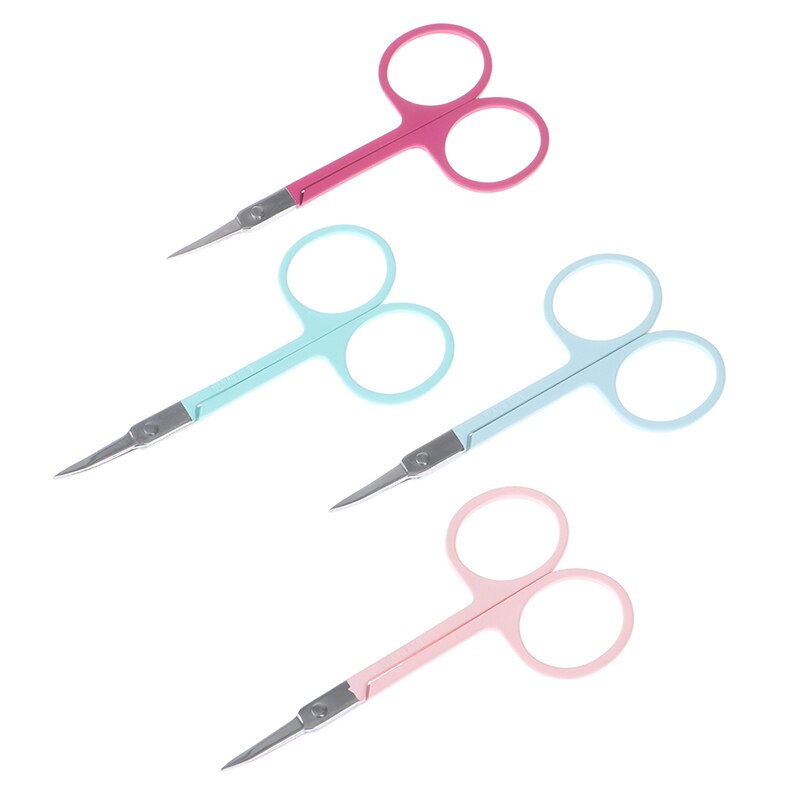 Miniherramienta portátil de acero inoxidable para uñas, tijeras pequeñas para cejas, nariz, pestañas, cutículas, herramienta de maquillaje para pedicura, 1 ud.