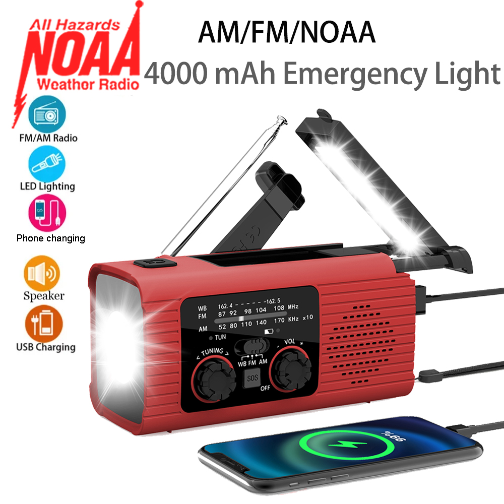 4000 mah mit Licht Radio LED nicht licht draussen Camping Radio Solar- Ladung Radio tragbare USB nicht licht