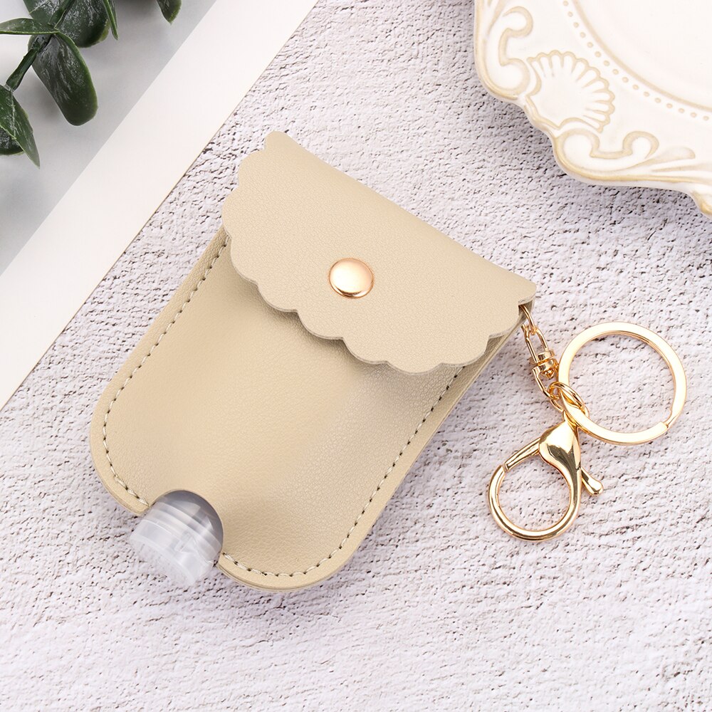 30ml Hand Washing Bottle Keychain Holder Flip Cap Reusable Travel Refillable Bottles Soap Containers with Keyring Portable