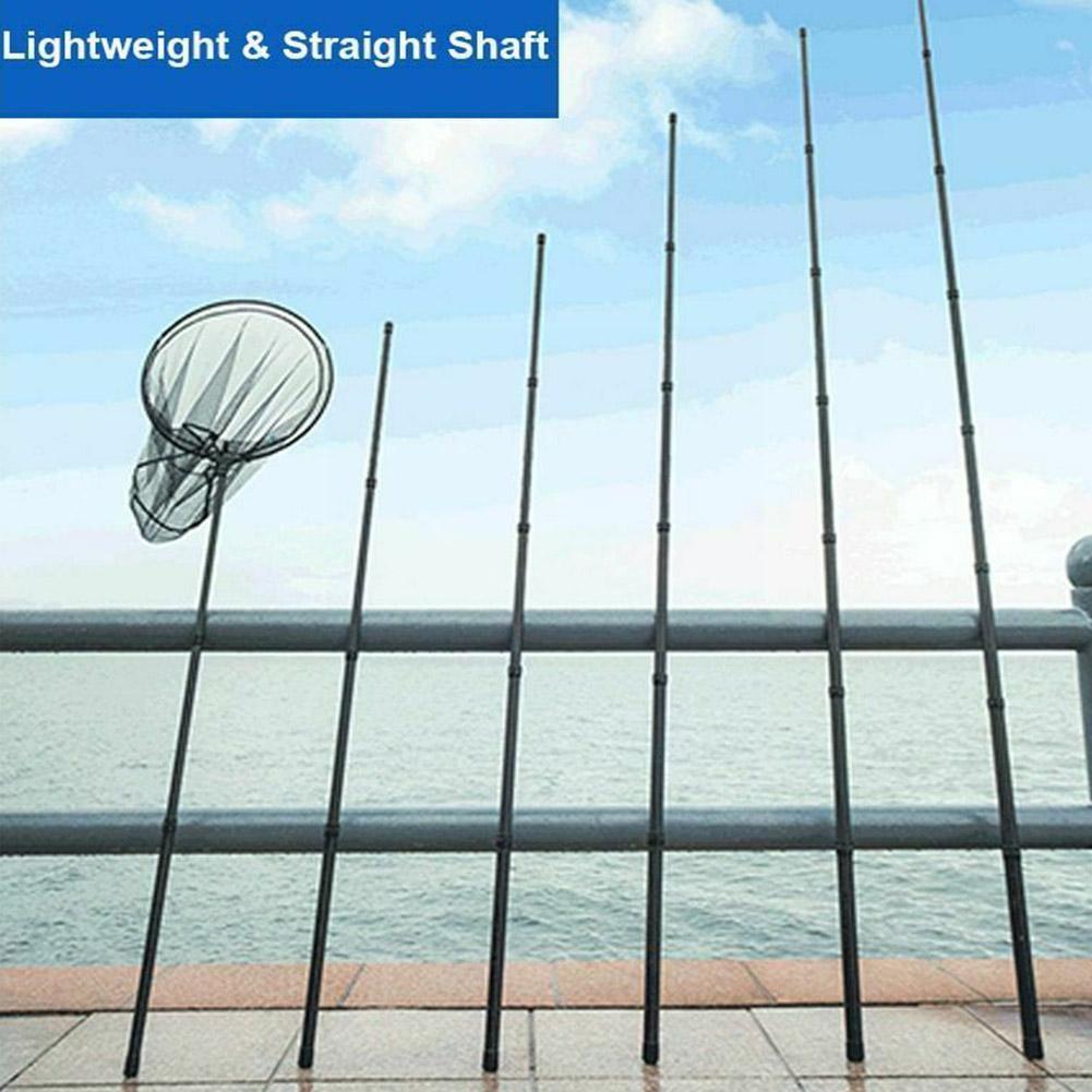1.3-3.0M Telescopic Fishing Rod Fish Landing Hand Net Telescopic Foldable Pole Handle Set Collapsible Fishing Tackle M5V1