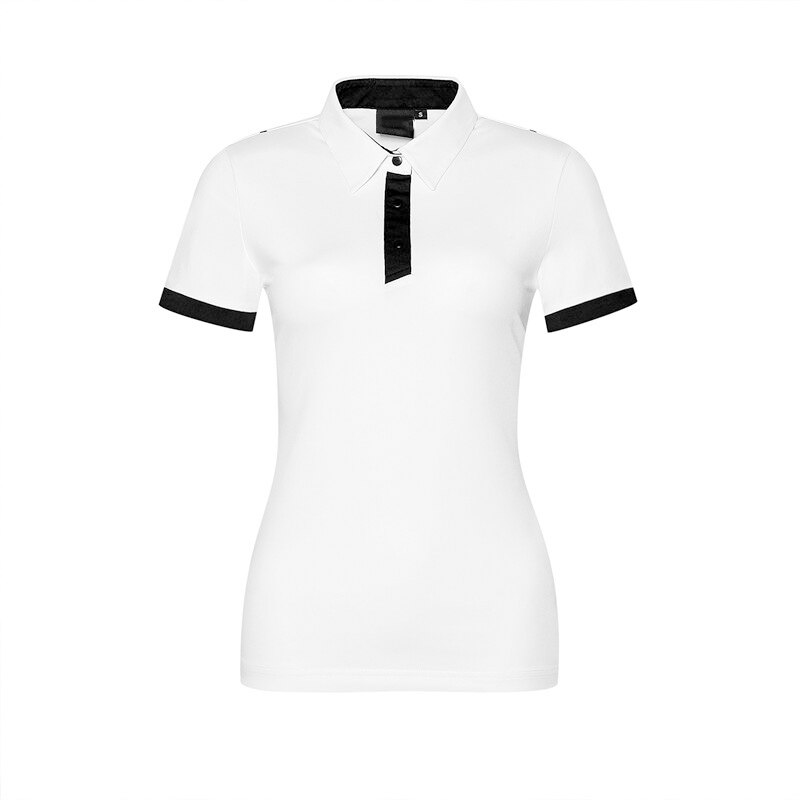 Sommer kvinder polo skjorter korte ærmer økologisk fiber skjorter kvinder toppe kvinder t-shirts kvinde toppe solide polo shirts: Hvid / Xxl