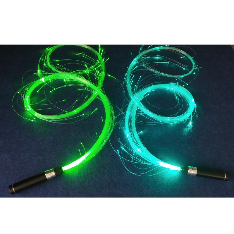 LED Licht Optik Fiber Lichter 17,8 m 3 Modi Fiber Optik Peitsche LED Beleuchtung Lange Lampe Lebensdauer Beleuchtung tanzen Hand seil Licht