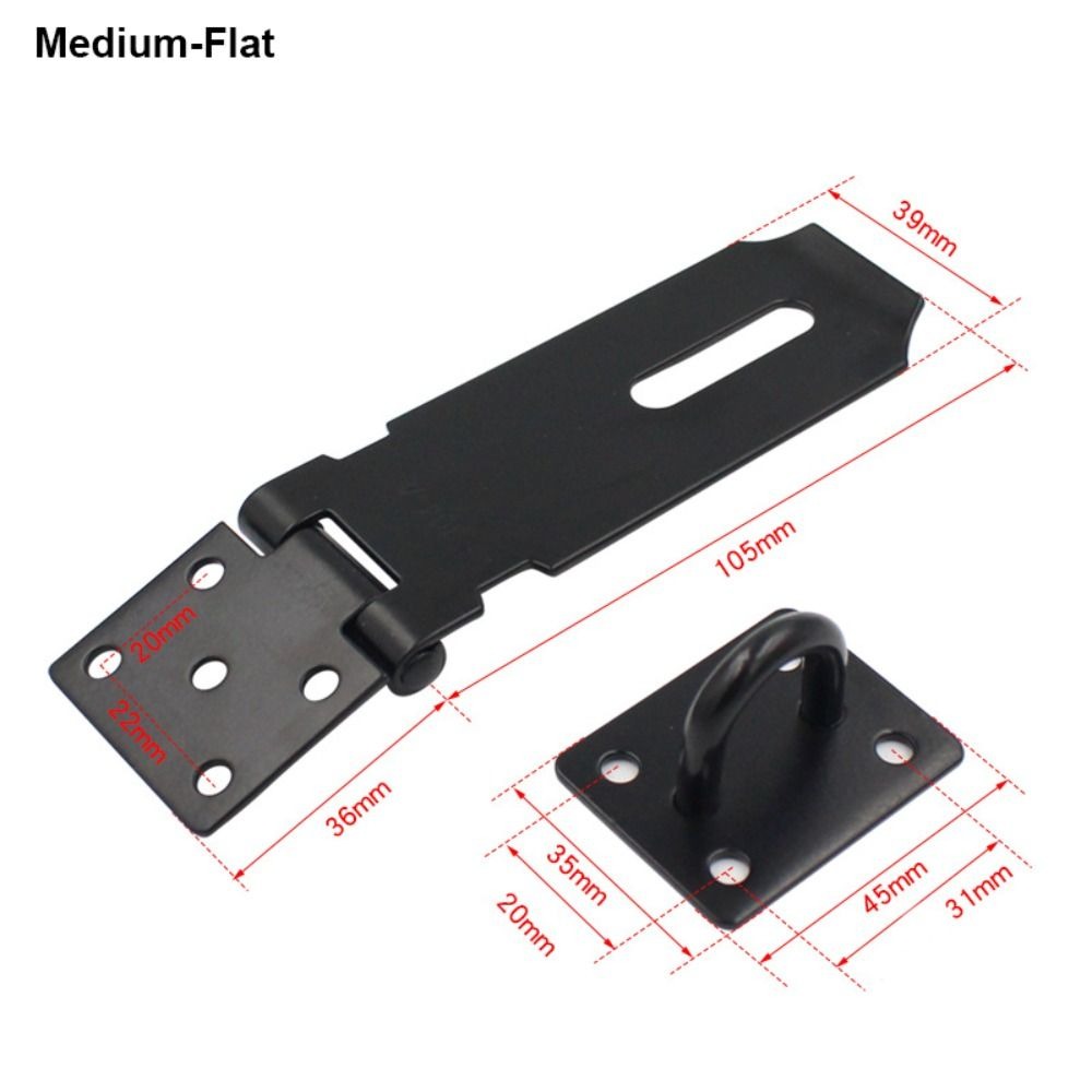 Hangslot Hasp Deur Sluiting Lock 90 Graden Haakse Schuur Gate Klink Huishoudelijke Anti-inbraak Bolt Deur Gesp Met montage Schroef