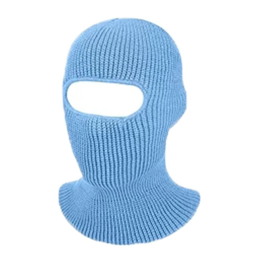 Bonetă pălărie protecție urechi guler cu 1- găuri căciuliță cagulă mască bărbați căciuli căciuli tricotate acoperire completă față căciulă de iarnă pentru femei: Negru