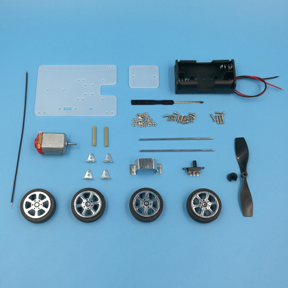 Coche de energía eólica DIY para niños, Kits de materiales de modelo de ciencia, proyectos escolares, enseñanza, juguetes educativos, rompecabezas, Juguetes