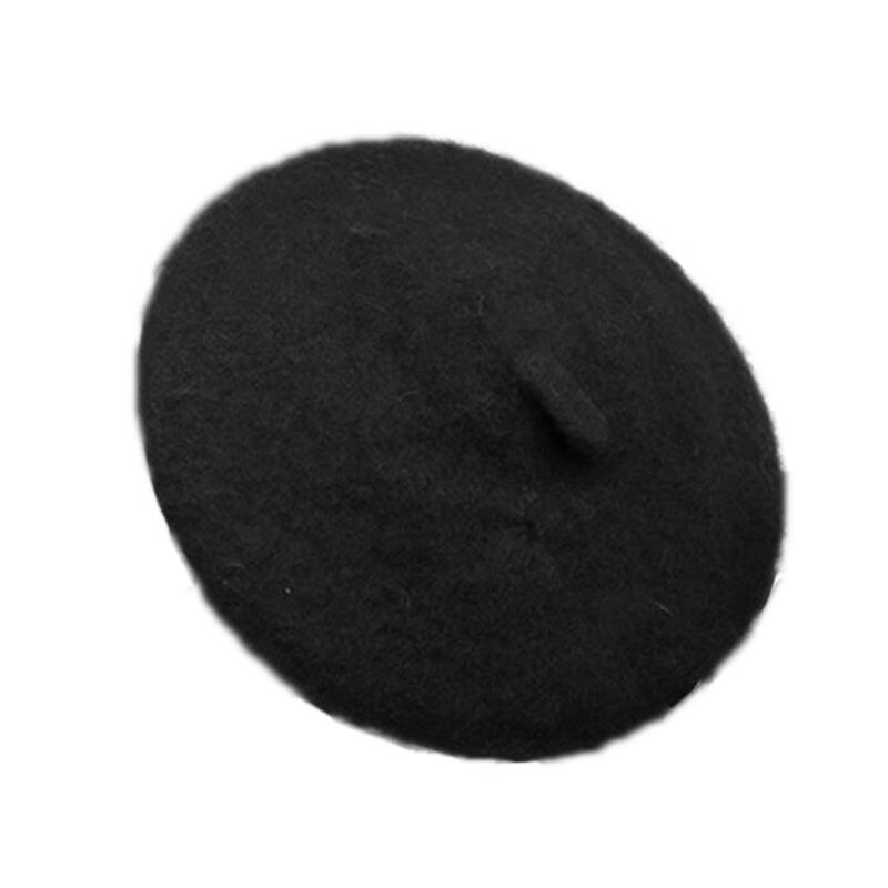 Hundesmykker beret hue sjov dekoration tilbehør ensfarvet tegneserie varm sød hætte matchende hat: Sort / M
