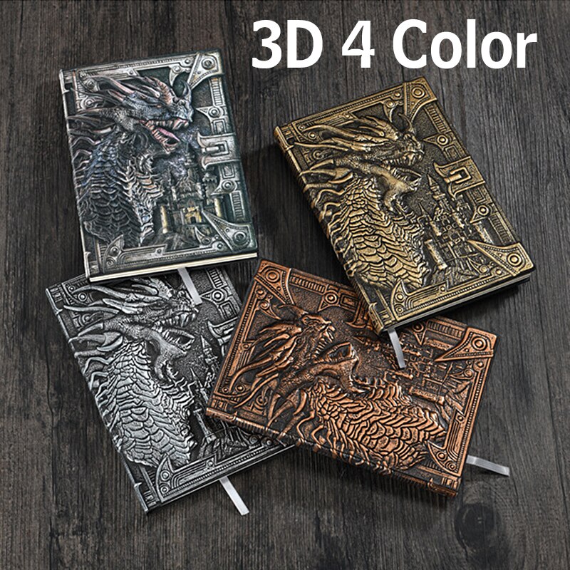 Bloc-notes 3D stéréo Dragon maléfique A5, bloc-notes pour journal intime, carnet de notes en papier, fournitures scolaires et de bureau,