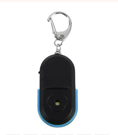 Draadloze Anti-Verloren Alarm Key Finder 10M Locator Sleutelhanger Whistle Sound Afstandsbediening Met Led Licht Mini Anti lost Key Finder: blue