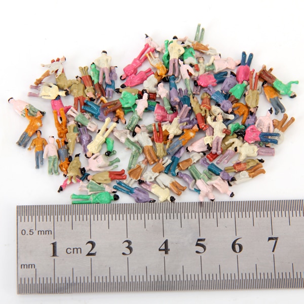 100x N Scale 1:150 Mix Painted Model Train Street Passenger People Figures Various Pose