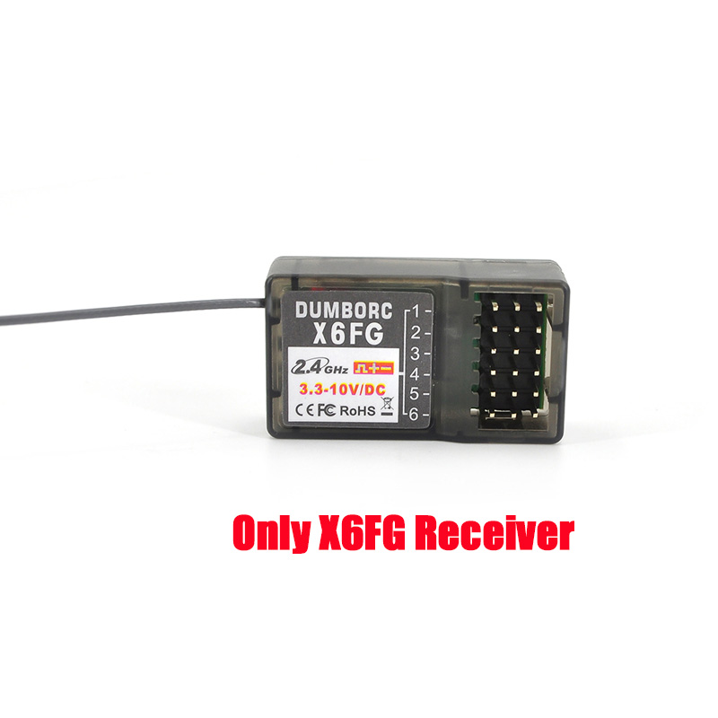 DumboRC X6 RC Transmitter 2.4G 6CH with X6FG / X6F Gyro Receiver Remote Control for Rc Car Boat Tank RC Vehicle Model Toy Parts: Yellow
