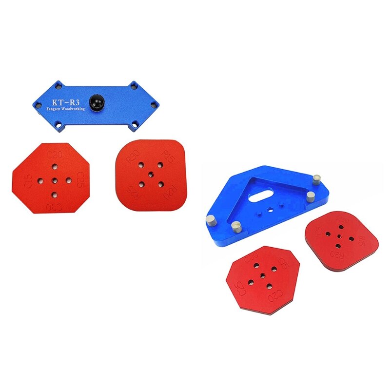KT-R3 Woodworking Arc Positioning Template Aluminum Alloy KT-R2 Fillet R Angle Arc Half-round Positioning Plate Tool
