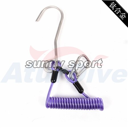 Ze stopu tytanu nurkowanie z aparatem tlenowym podwójne lub pojedyncze podwójne ze stali nierdzewnej Reef Drift hak z liniami i hak do prądu DiveUnderwater: Single purple