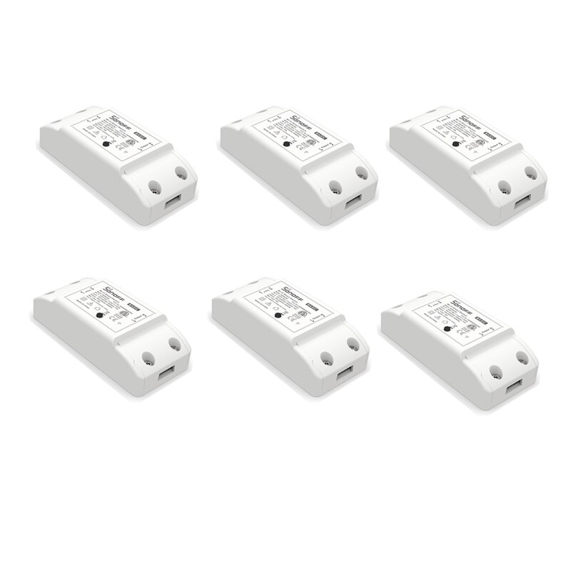 10PCS Sonoff Basic R2 Smart Home WiFi Wireless Remote Switch Module For Apple Android APP For ITEAD EWeLink APP Control: 6PCS