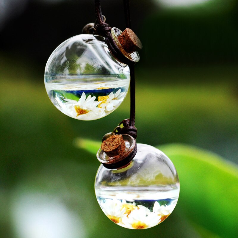 1pc auto parfumflesjes luchtverfrisser met etherische oliën van bloemen auto ornament parfum hanger lege hangende fles auto-styling