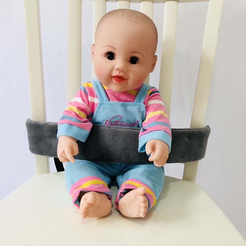 Baby Seat Strap Protable Kids Feeding Chair Safety Belt High Chair Harness/Shopping Cart or Trolley Strap: Grey
