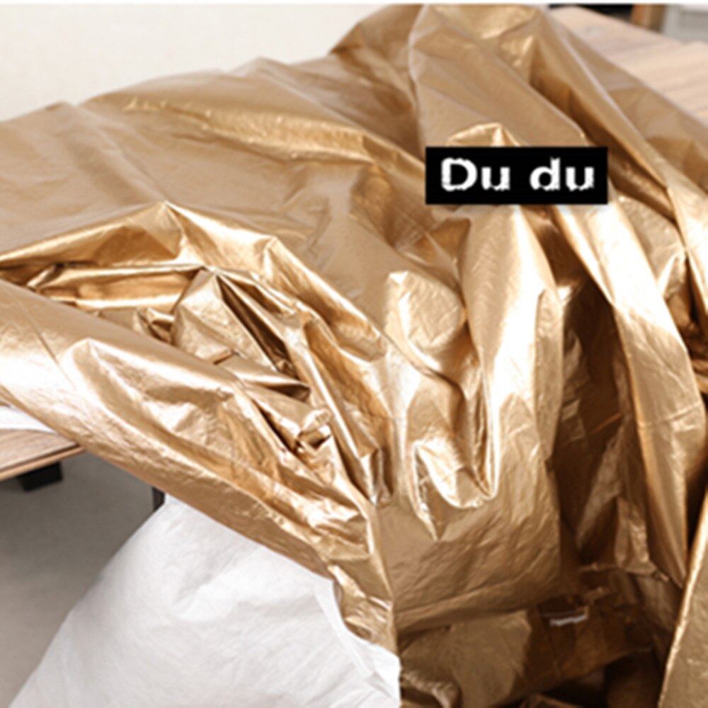 50*142Cm Kleur Collection Ademhaling Papier Kleding Wassen Stof Inelastisch Waterdichte Stof Diy: Golden