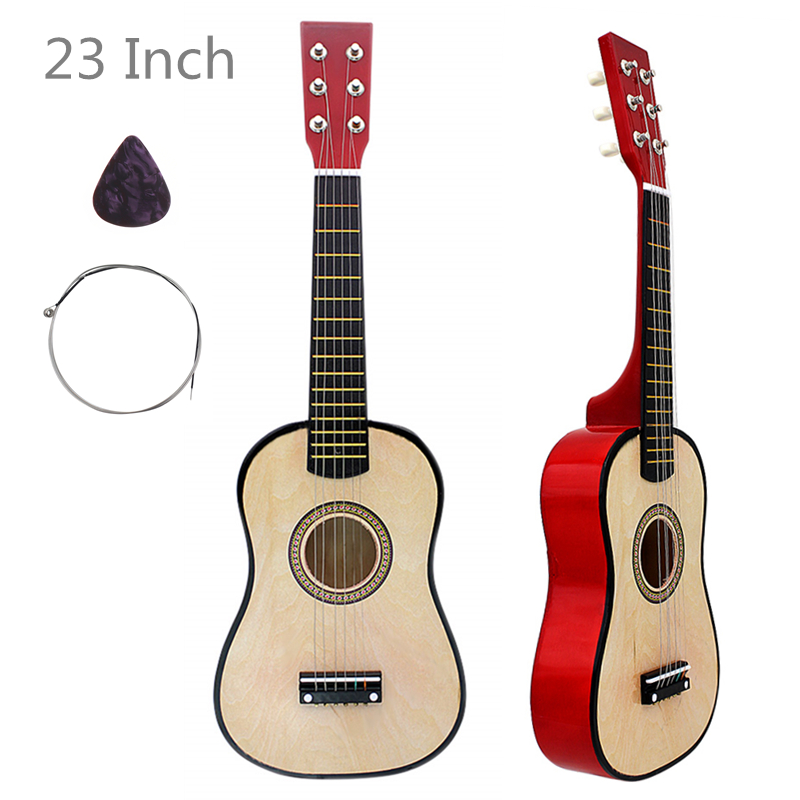 23 tommer 6 strenge basswood akustisk guitar træ guitar musikinstrument til guitar musikelskere med guitar pick + streng