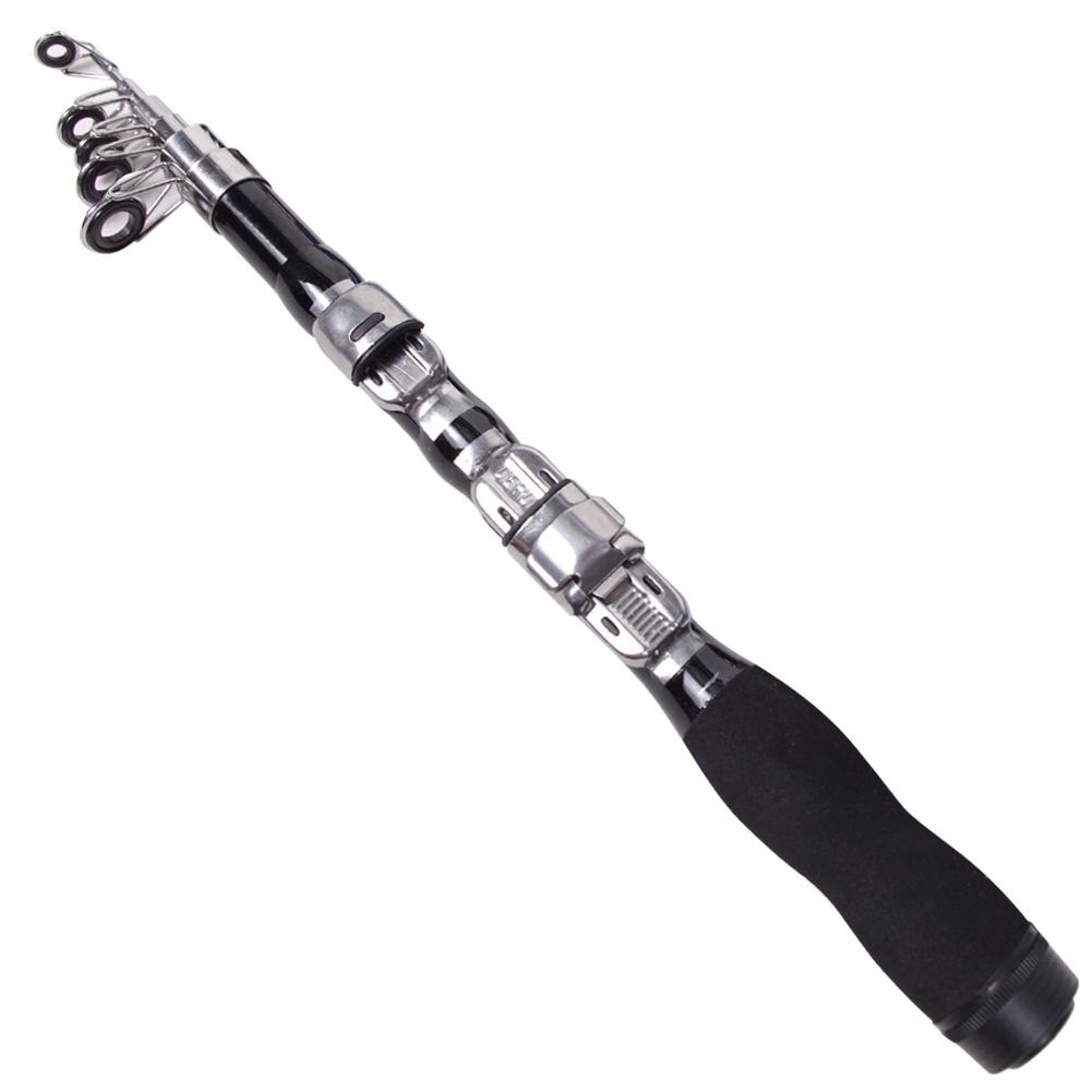 Portable Rock Fishing Rod Ultrashort Telescopic Carbon Spinning Fishing Pole: 2