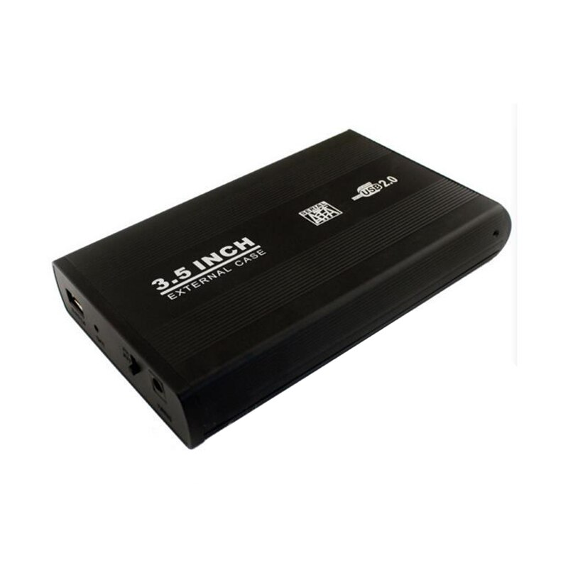 3,5 zoll USB 2.0 SATA Externe HDD HD Festplatte Gehäbenutzen fallen Abdeckung Kasten Silber Farbe