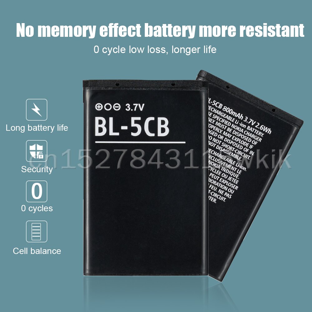 BL-5CB Bl 5CB BL5CB Telefoon Batterij Voor Nokia 1000 1010 1100 1108 1800 E60 3600 3660 6620 6108 3108 2135 6086 6108 6230 6820 7610