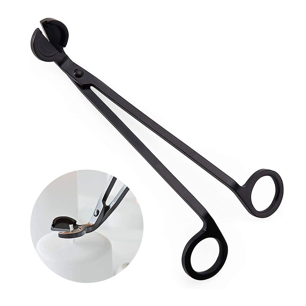 Black Rose Gold Silver Red Bronze Candle Wick Trimmer Stainless Steel Candle scissors trim wick Cutter Snuffer Round head 18cm