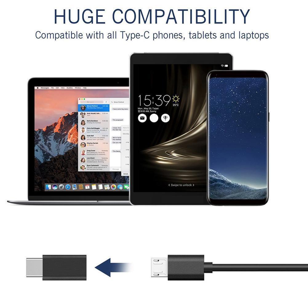 Type C Adapter Type-c To Micro V8 Android Mobile Phone Adapter Charging Data Adapter Black