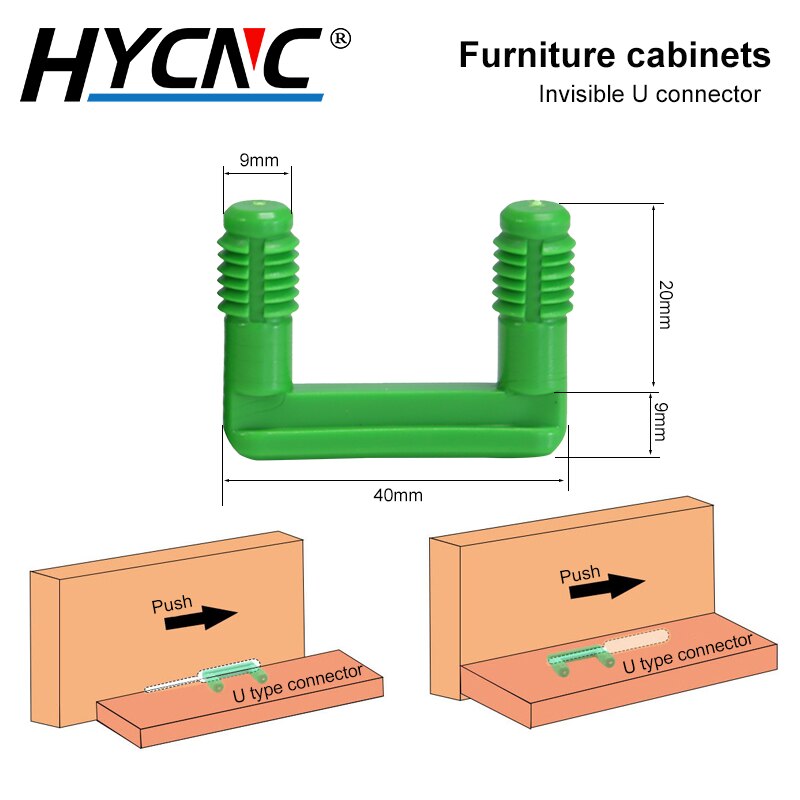 10pcs Panel Furniture Invisible Links Plastic Fasteners Cupboard Wardrobes U-Shaped Generation Three-In-One Link U-Shaped Nails