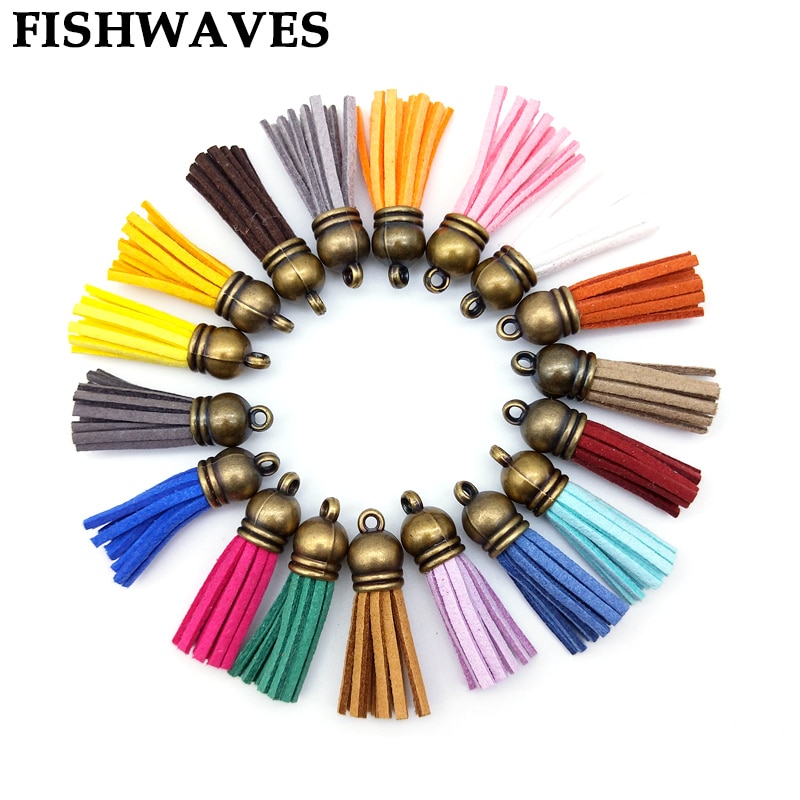 Fishwaves 38mm leren kwastjes mix kleur vintage kwastjes diy oorbellen sleutelhanger accessoires naaien franje kwastjes sieraden