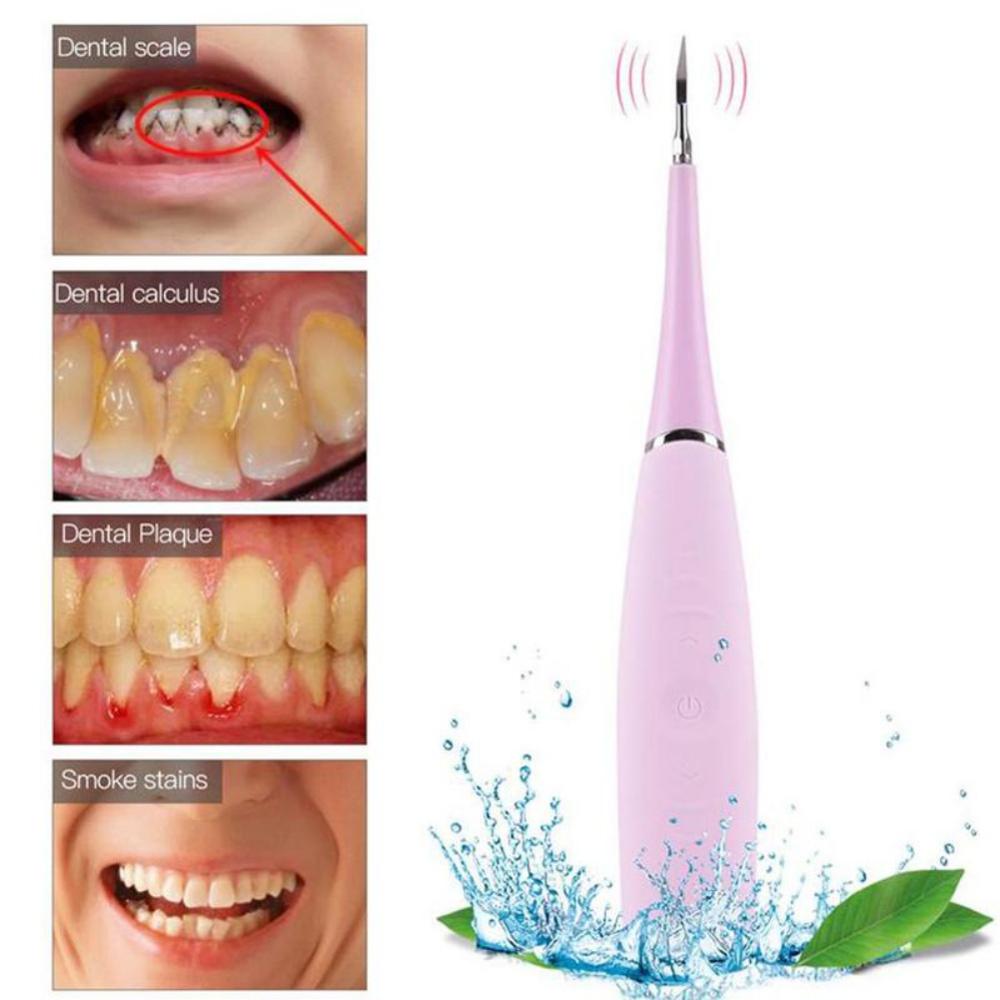Portable Electric Ultrasonic Dental Scaler Tooth Calculus Tool Sonic Remover Stains Tartar Plaque Whitening Oral Cleaner Machine