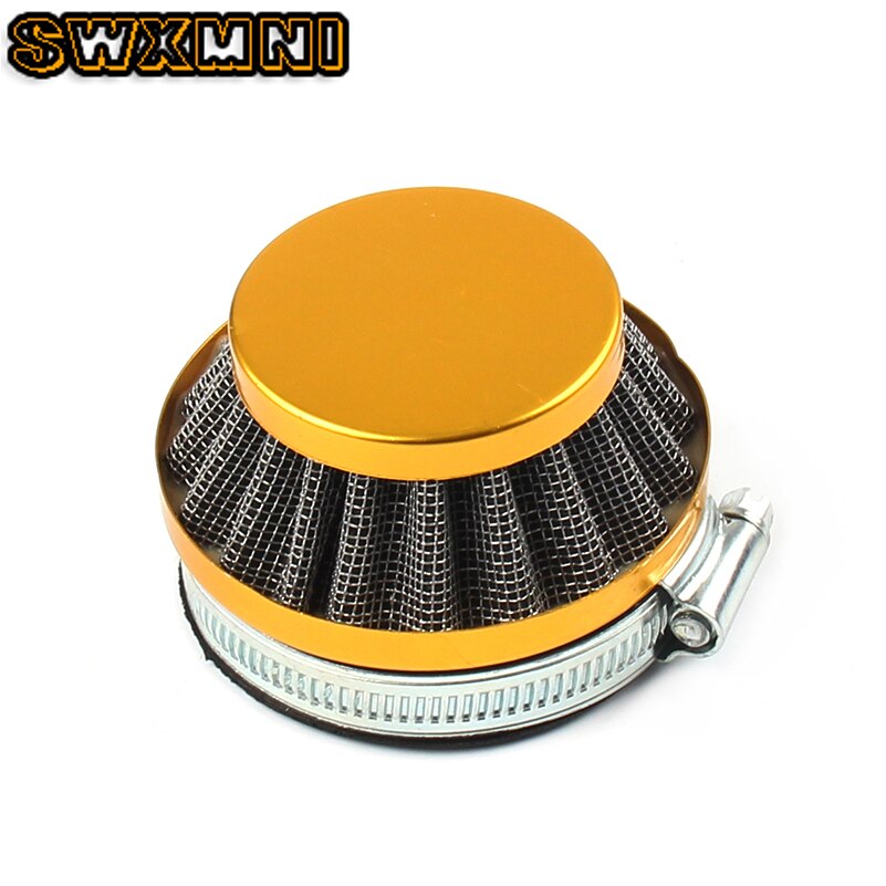Filtro de aire colorido para Mini Moto de 58mm, para 2 tiempos, 47cc, 49cc, Mini ATV, Quad, Dirt Bike, de bolsillo, Pit Bike: gold