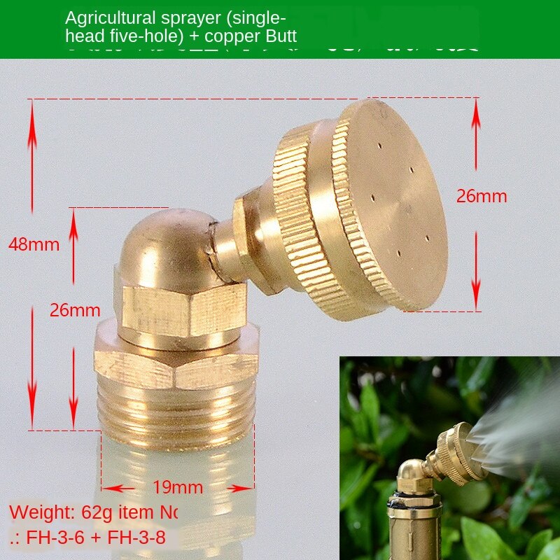 Tuin Gazon Land Agrarische Sproeikop Groene Gieter Bloemkool Irrigatie Sprinkler Sprinkler Hoofd Automatische Sprinkler: 9