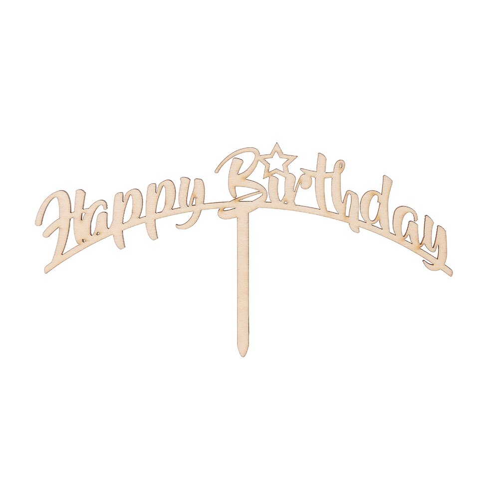 Puinen kakku silinteri hyvää syntymäpäivää vintage kakku koristeet suosii tarvikkeet maalaismainen häät kihlautumiskakku työkaluja: 5