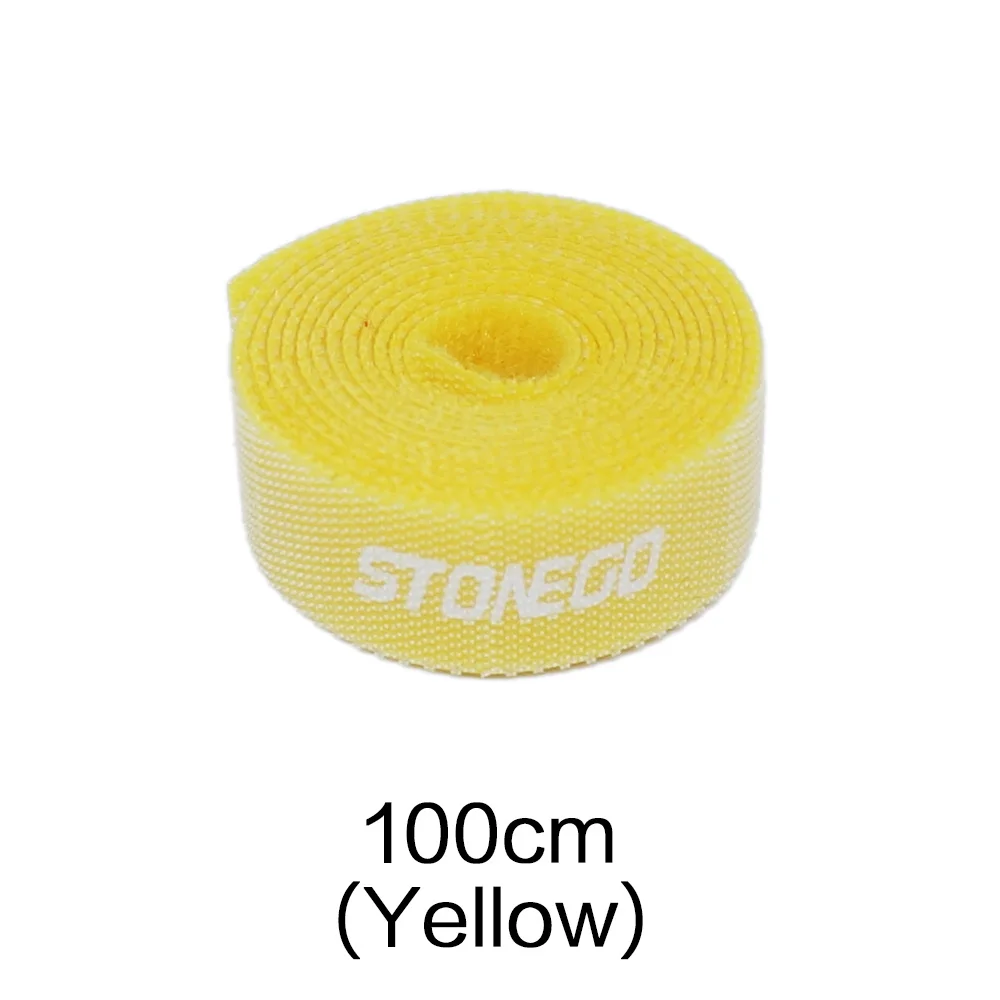 STONEGO Tearable Cable Organizer Ties Wire Holder for USB HDMI Earphone Cord Management Phone Accessories: Yellow