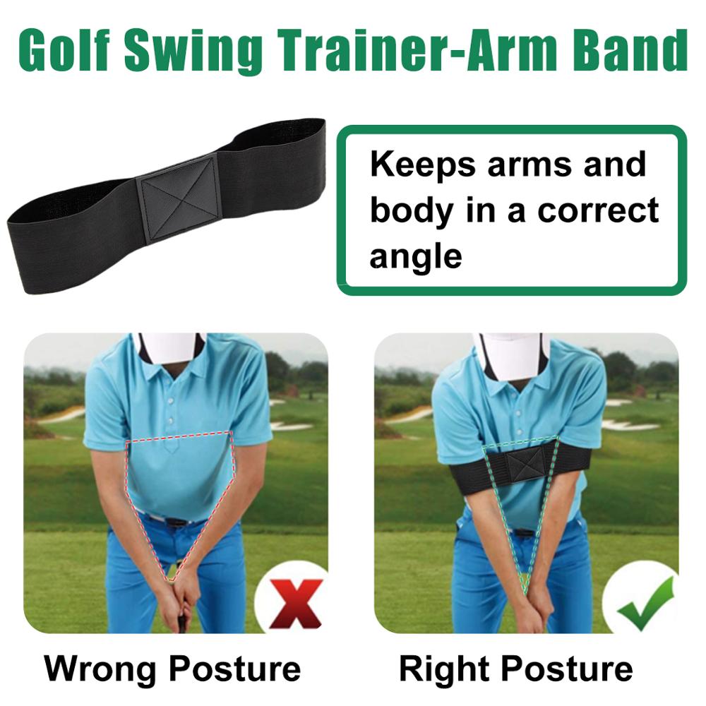 Hulpmiddel voor het trainen van de golfswing (2- pack), swingcorrigerende armband, golfswingtrainer, hulpmiddelen voor het corrigeren van de soepele swing voor beginnende golfers