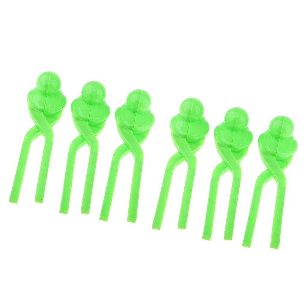 6 X Adorable Duck Shape Snowball Clips Children Snow Fight Game - Green