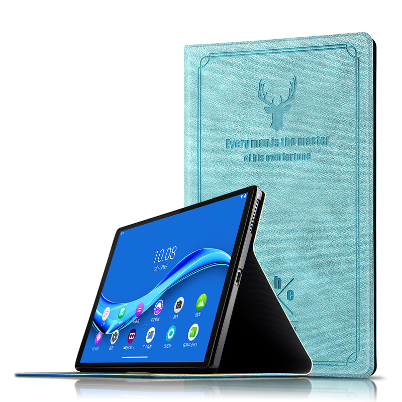 Til lenovo tab  m10 plus tb -x606f tb -x606x tablet cover til lenovo  m10 plus etui + filmpen: Blå