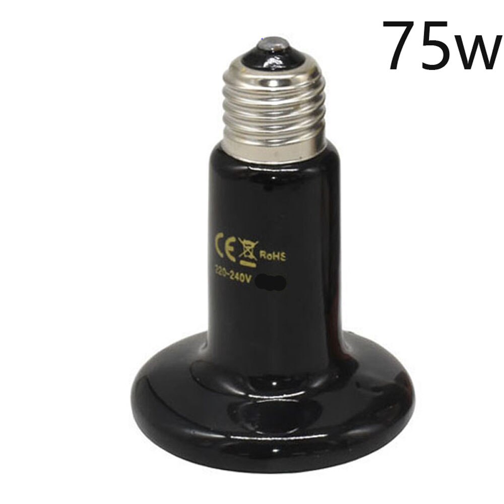 9 Pcs Ceramic 220V heating lamp Chick Tortoises Lizard Spider Pet heat lamp Hedgehog Reptile heater 25W-200W: 75W