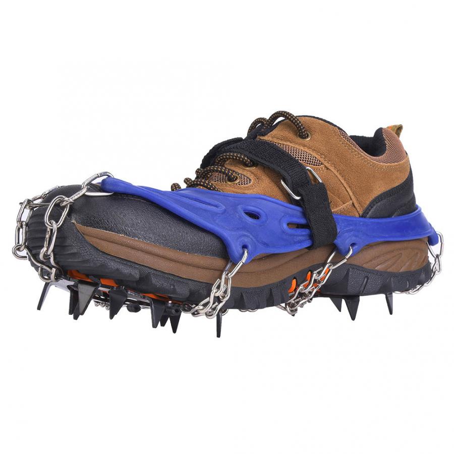 Outdoor Climbing Antiskid Crampons Winter Walk 14 Teeth Ice Fishing Snowshoes Manganese Steel Slip Shoe Covers