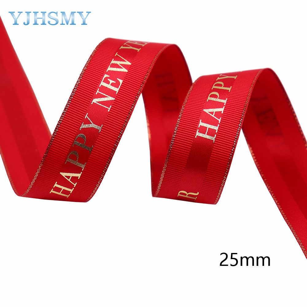 Chinese Year Ribbon Happy Year Ribbon Decorative Ribbon for Hair Bows Lanyards Wrapping Party Decor Sewing Craft 5 Yards: 2204
